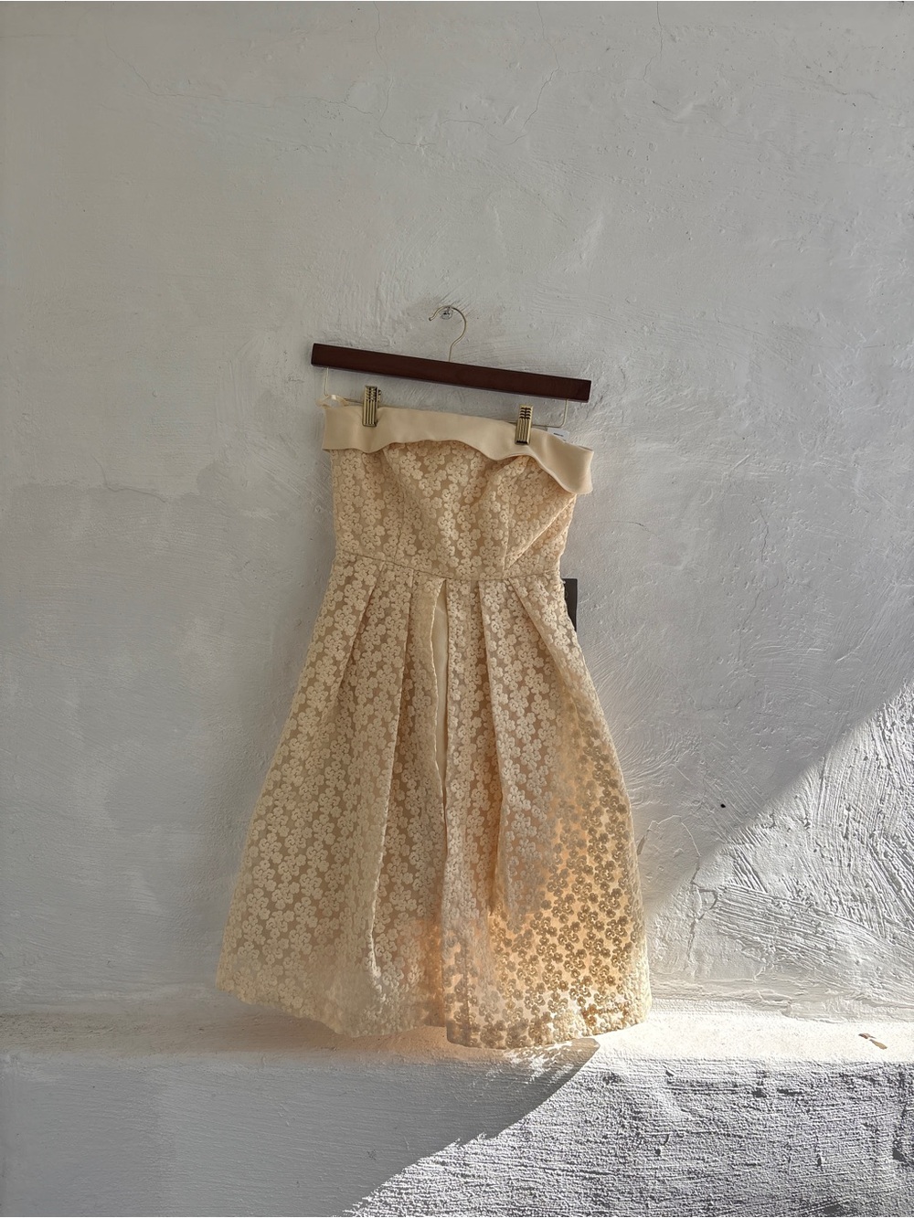 Eva Mendes Collection strapless butter yellow dress